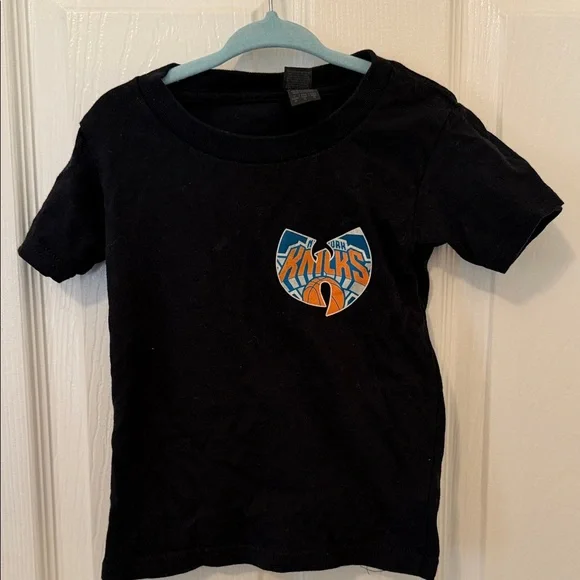 Kids Black Knicks T-Shirt Custom 3T cotton Wu Tang - Picture 1 of 3
